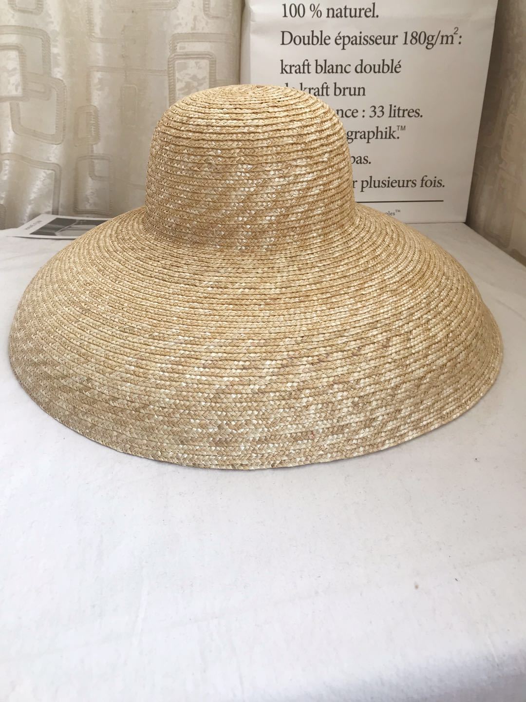 Large Eaves Elegant Dome Bell Straw Grass Lady
