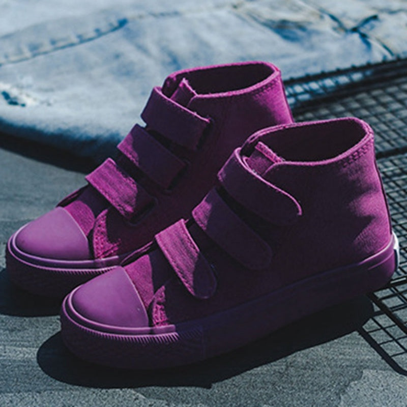 Children's Shoes Spring Korean Style High Top Candy Color Trend Children's Canvas Shoes Casual Shoes
