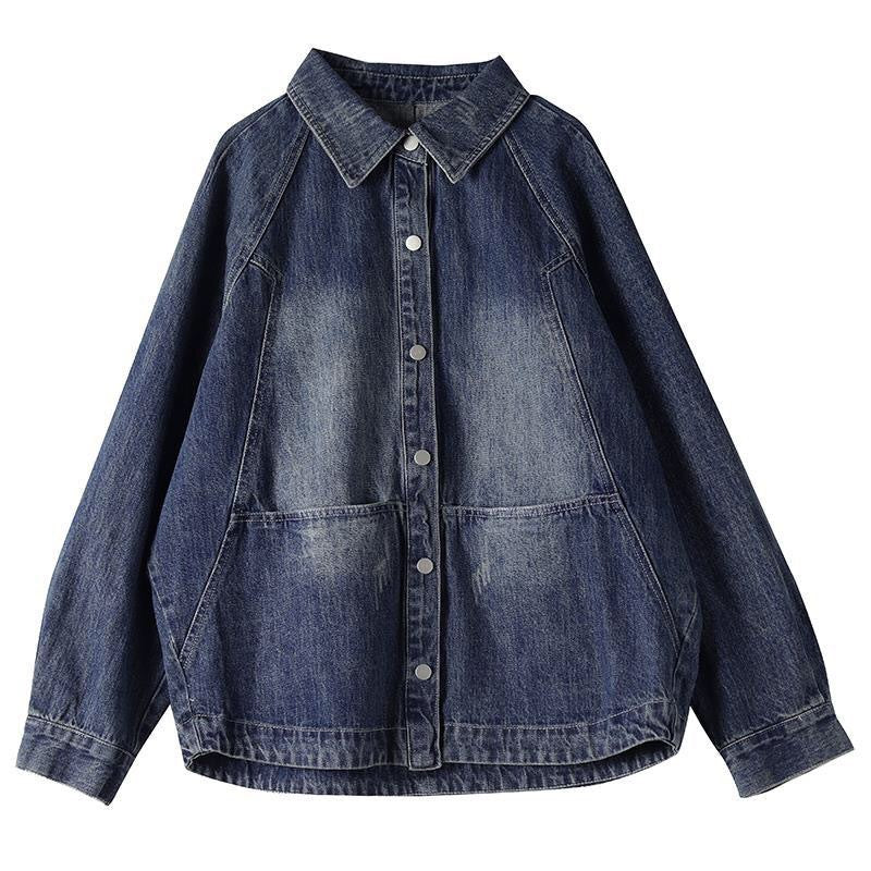 Simple Plus Size Loose Artistic Long Sleeve Coat