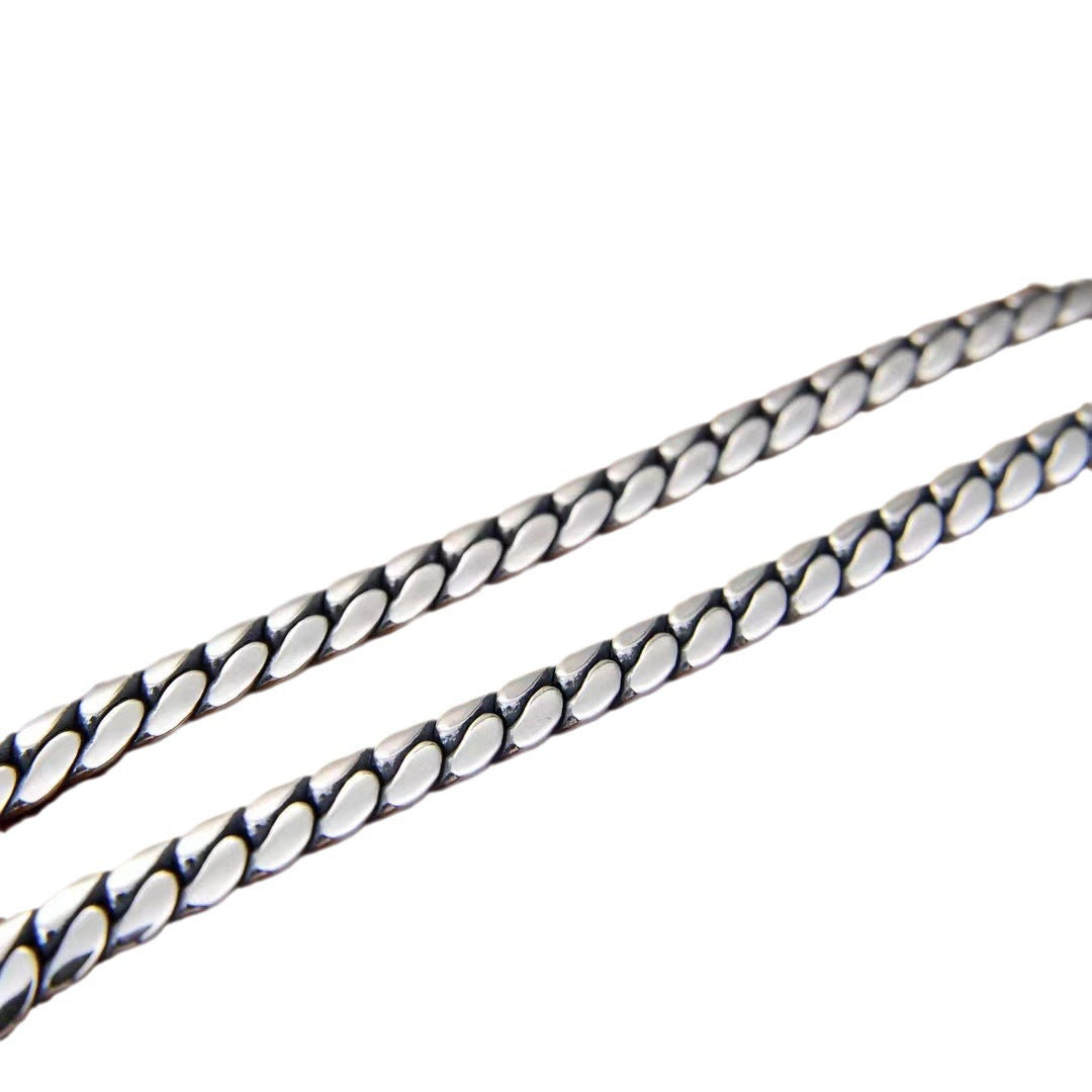 Men's Side Snake Bone Necklace Retro Europe And America
