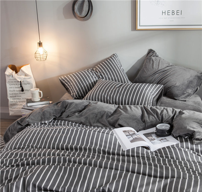 Fashion Student Sheet Set Blanket Cover Bedding 4-piece Set