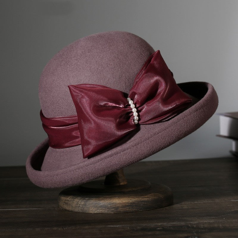 Autumn Winter Retro All-matching Woolen Bucket Hat