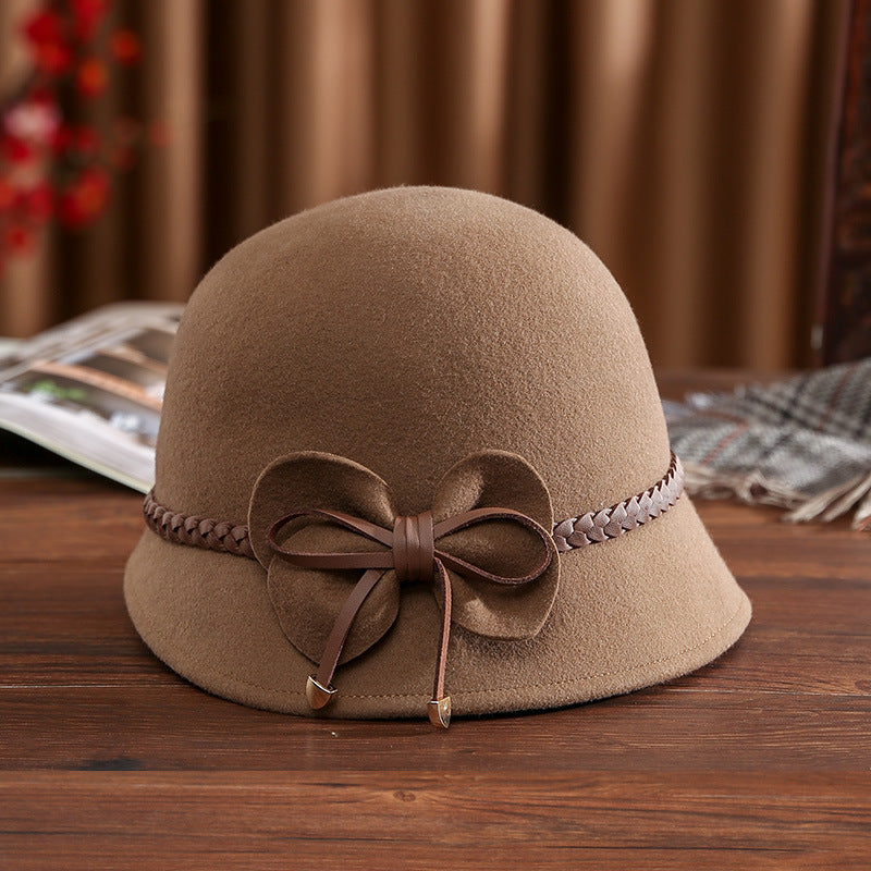 Women's Autumn And Winter Wild Wool Woolen Hat