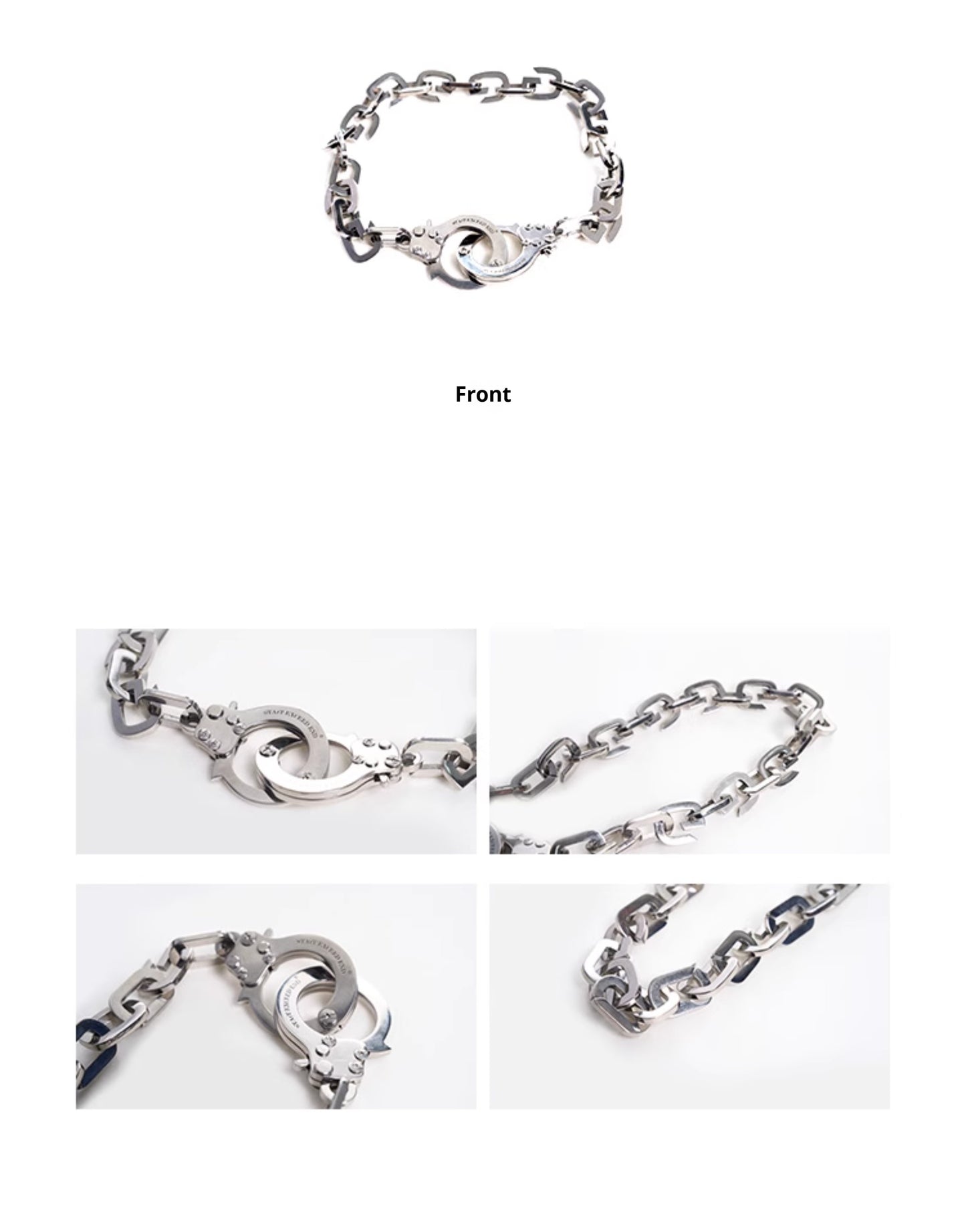 Design Heavy Industry Titanium Steel Handcuffs Men's Necklace