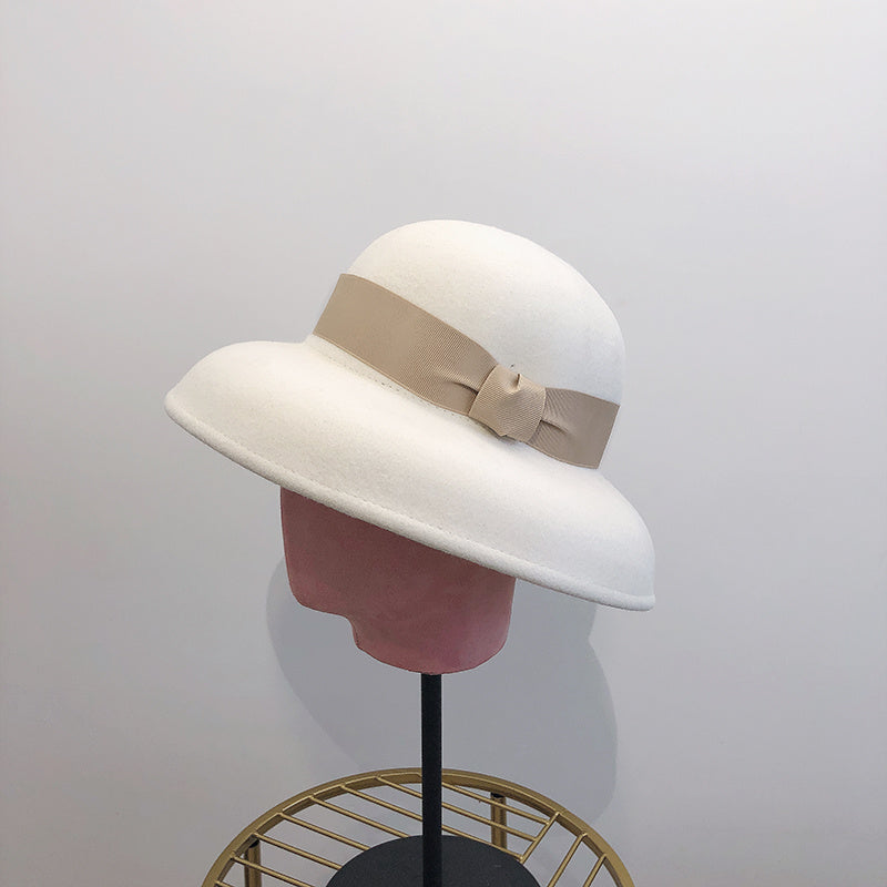 Women's Fashion Vintage Wool Tweed Hat