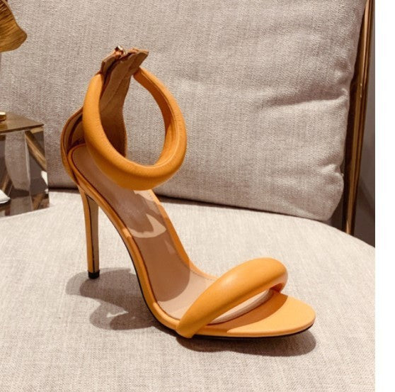 Roman Style Round Toe High Heels Fashion Europe And America