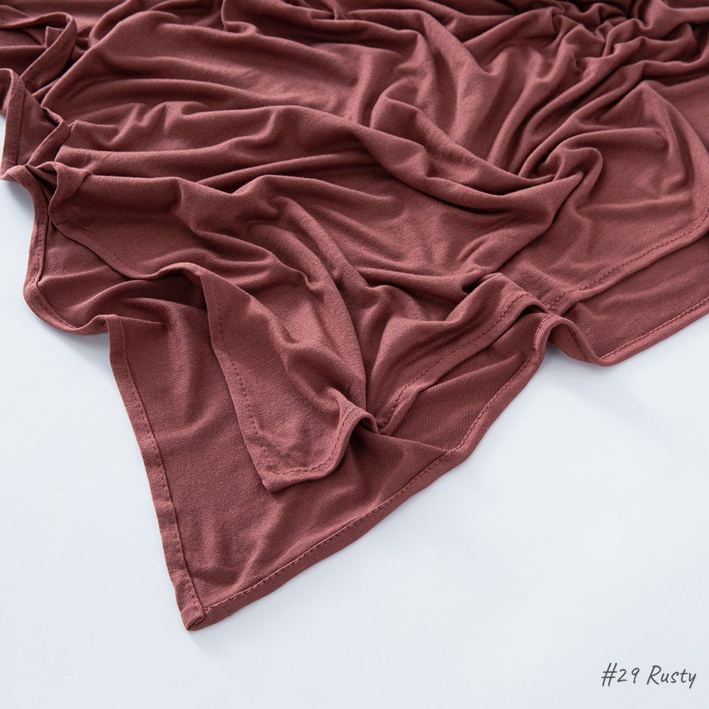 Malaysia Pure Color Modal Curling Mercerized Cotton Scarf