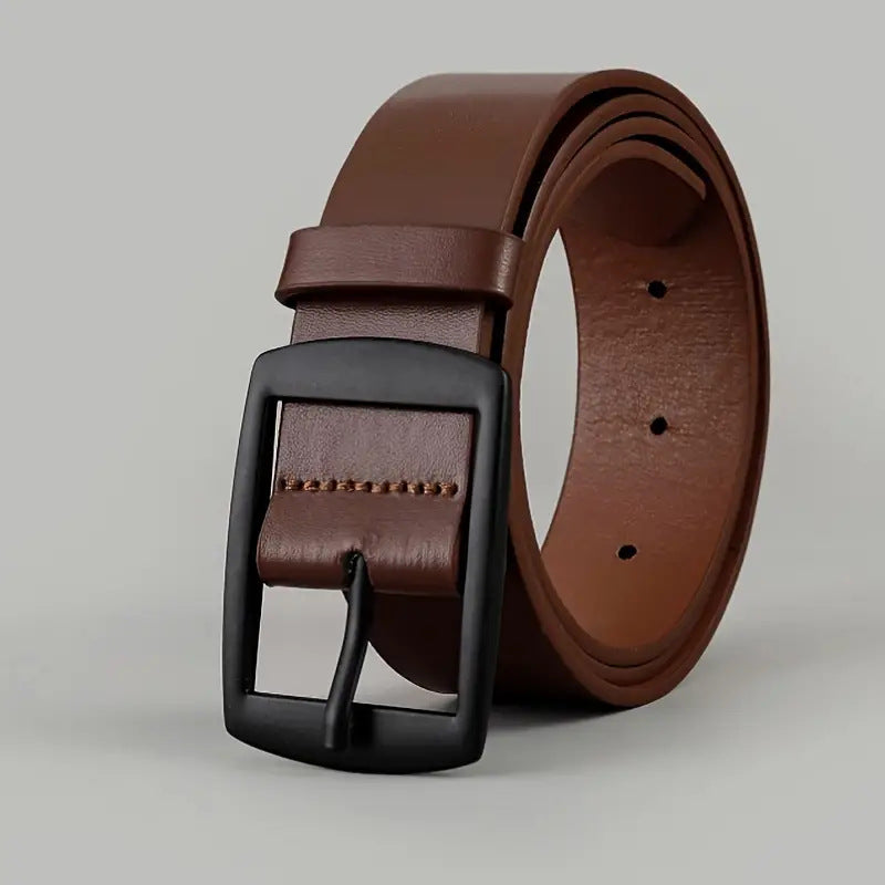 Men Business Casual Trousers Jeans Belt