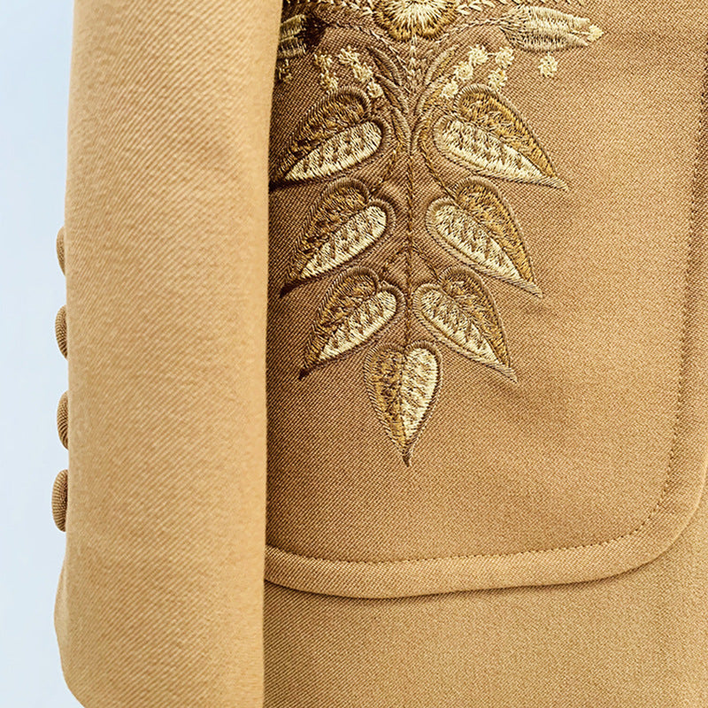 Ladies New Graceful Embroidery Suit Two-piece Suit