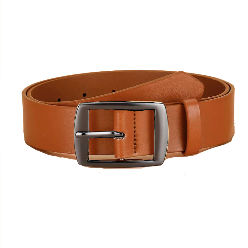 Men's Pin Buckle PU Microfiber Eyelet Belt Fashion Casual Belt