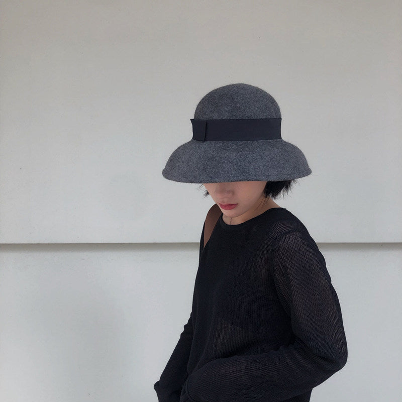 Woolen Bell Top Versatile Basin Hat Fisherman Hat