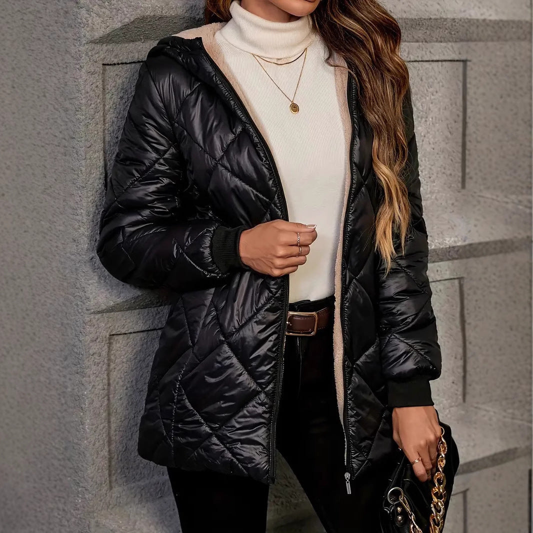 Autumn And Winter Long Sleeves Diamond Lattice