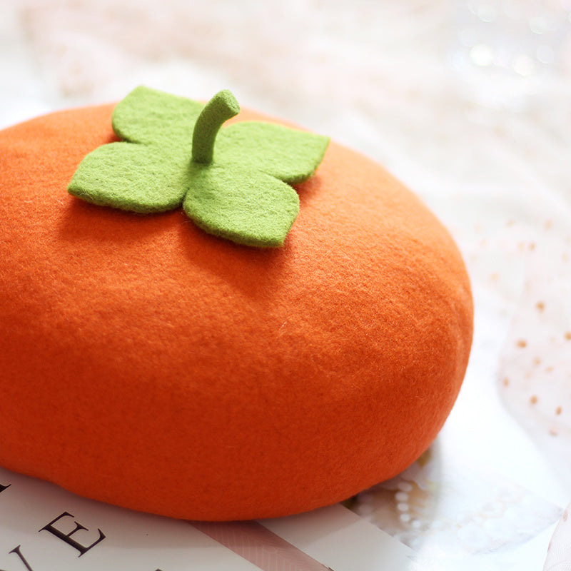 Women's Creative Handmade Woolen Cute Fruit Painter Hat