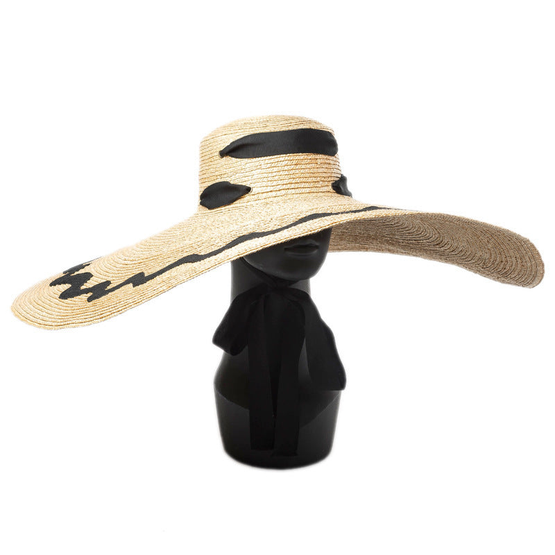 Large Brim Strap With Wavy Patch
