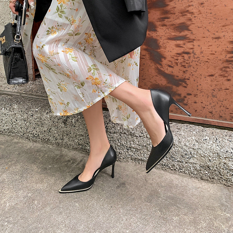 Pointed Toe Women's Shoes Temperament Fashion Women's Shoes High Heels