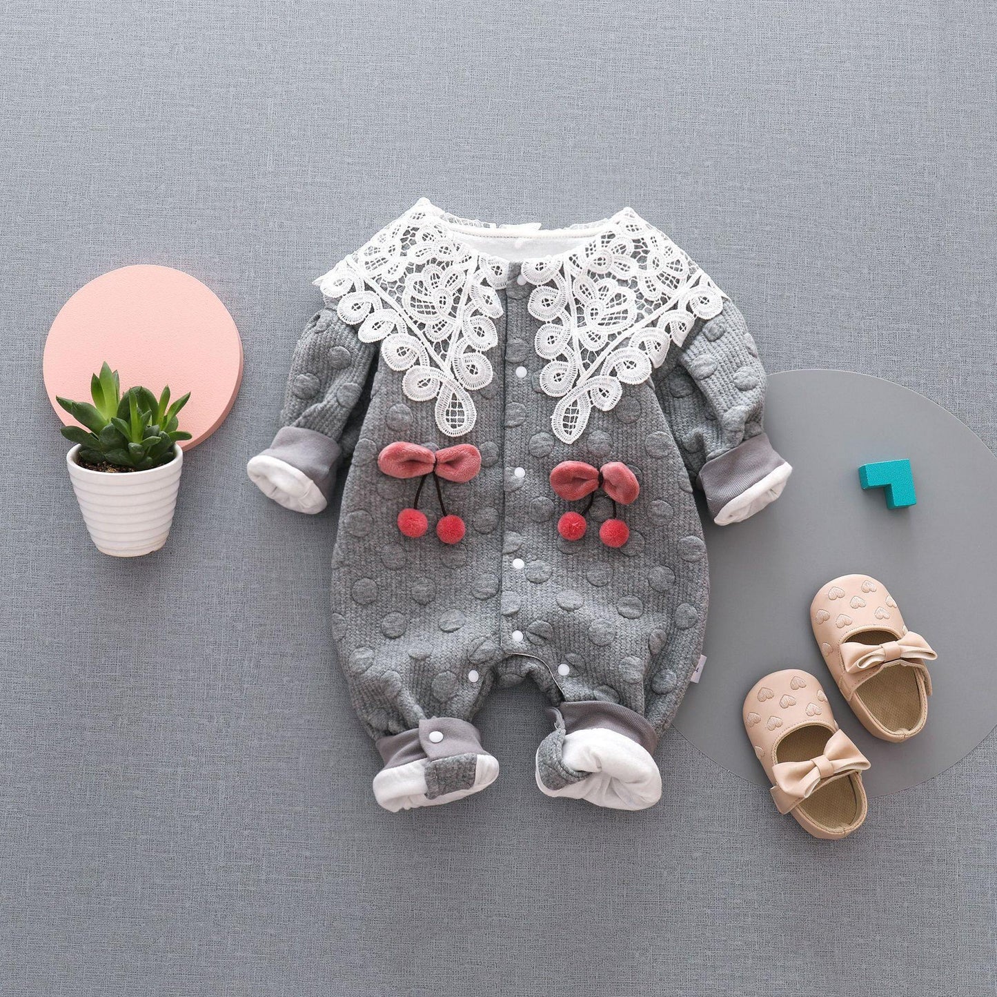 Baby Jumpsuit Spring And Autumn Double Layer Outer Wear