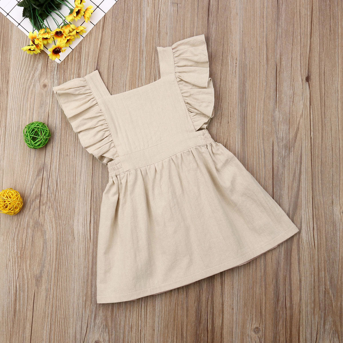 Naomi Baby Girl Cotton Sleeveless Solid Dress