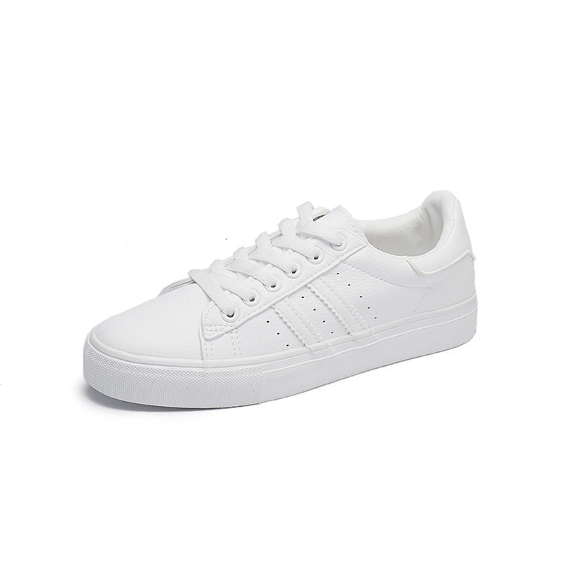 Korean Style Flat Casual Single Shoes Student Breathable Lace-up Basic Sneakers Women