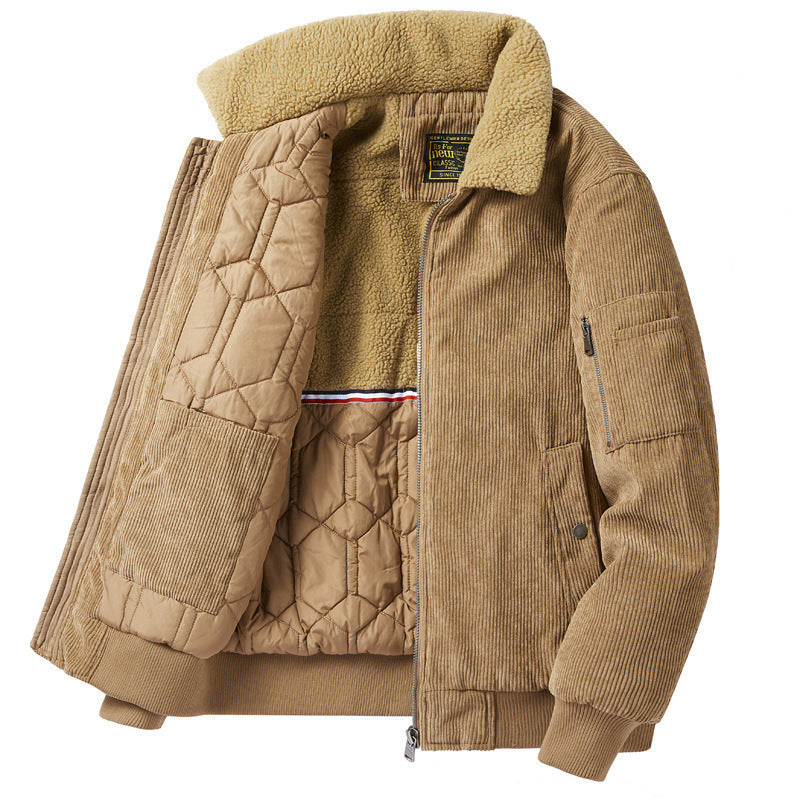 Men's Lapel Oversized Loose Cotton Jacket