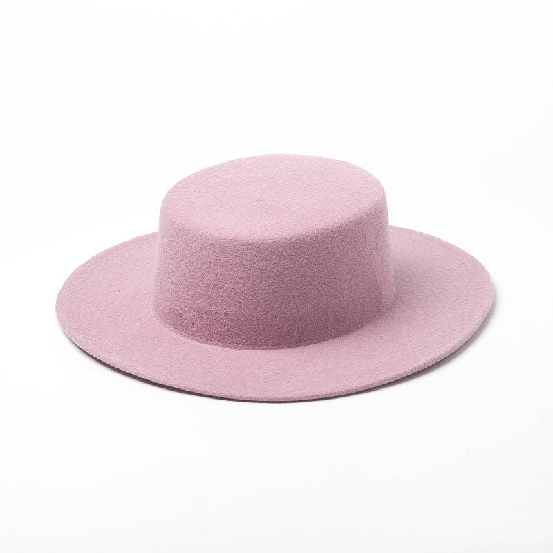New Style Pure Wool Woolen Top Hat For Autumn And Winter