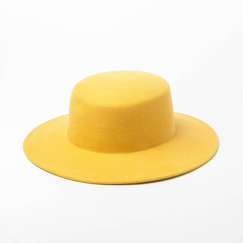 New Style Pure Wool Woolen Top Hat For Autumn And Winter