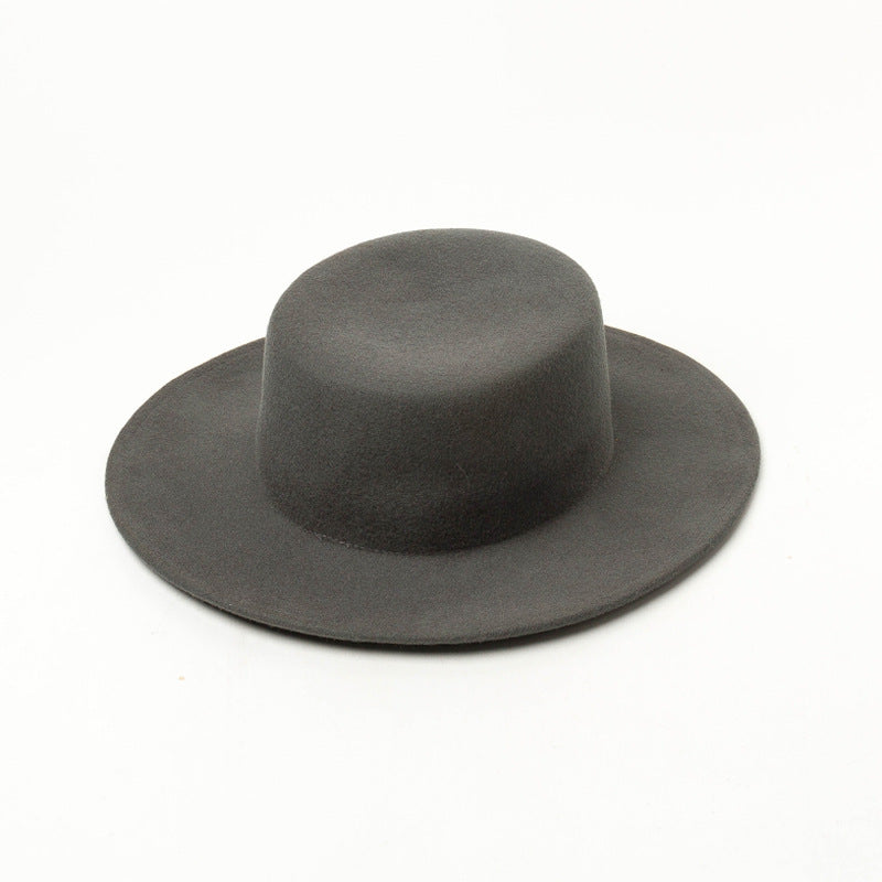 New Style Pure Wool Woolen Top Hat For Autumn And Winter