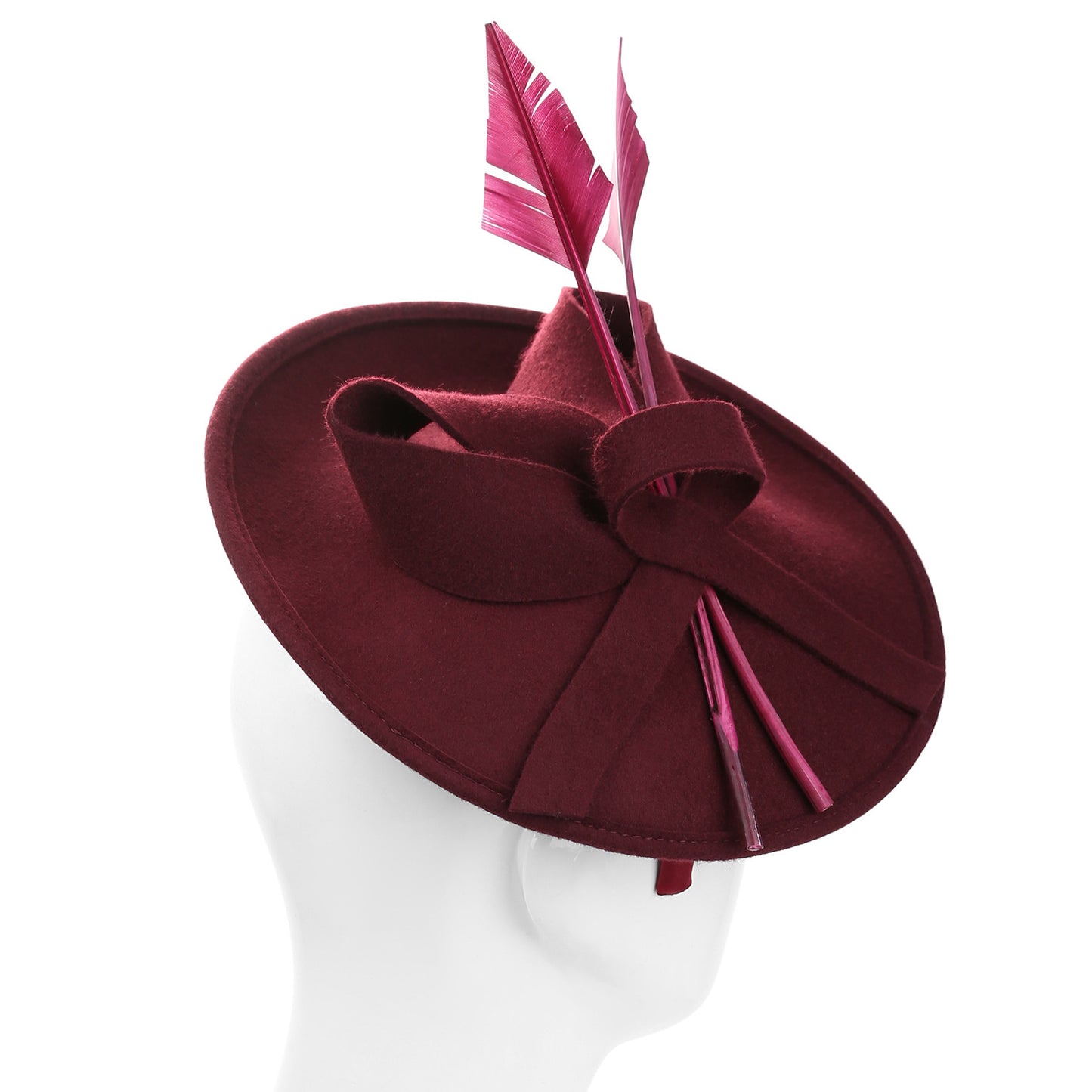 Ladies Woolen Headwear Elegant Banquet Top Hat