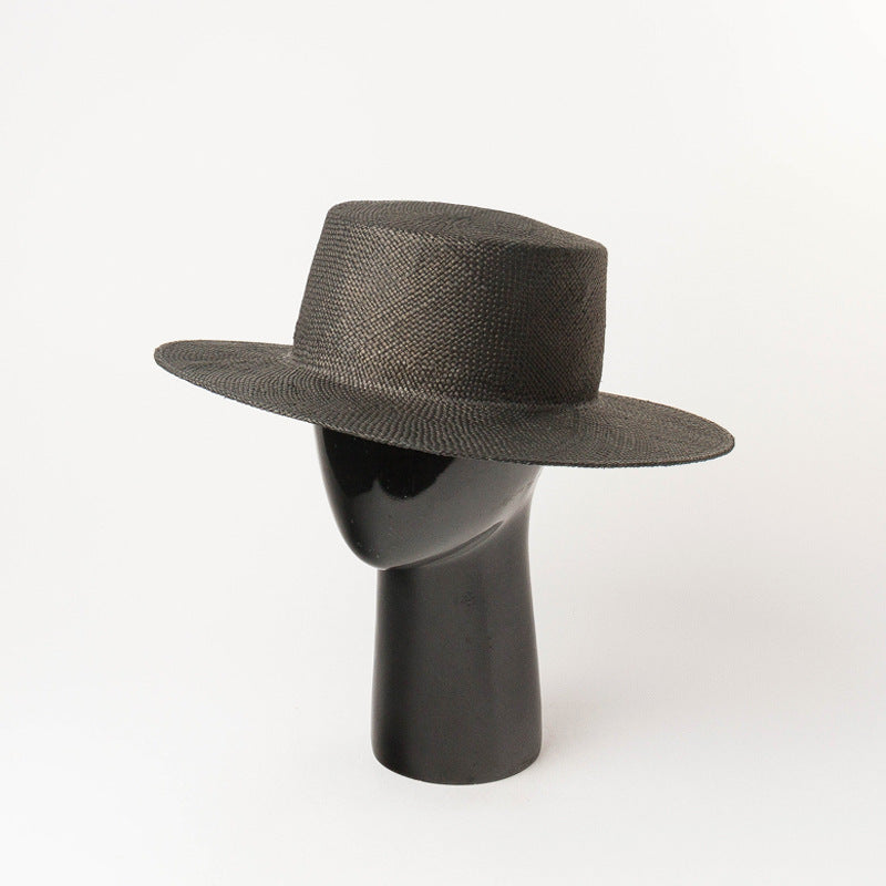 Fashionable And Simple Sunshade Flat Straw Hat