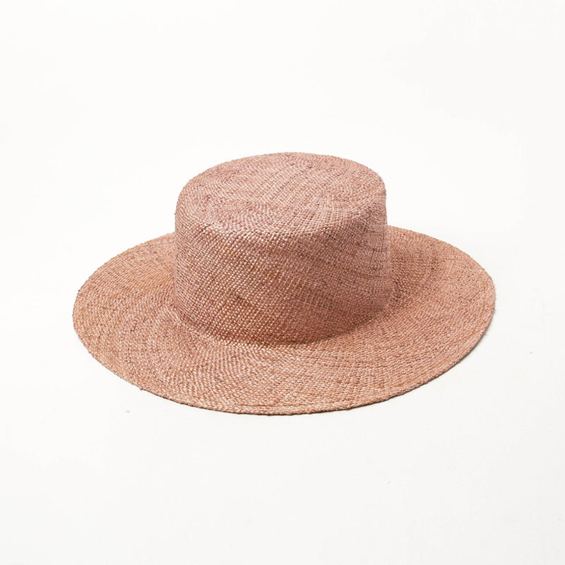 Fashionable And Simple Sunshade Flat Straw Hat