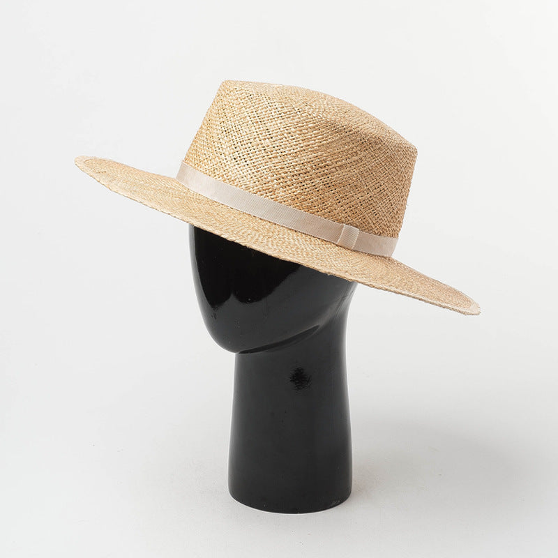 European And American Spring And Summer New Fashion High Top Treasure Grass Big Brim Straw Hat Outdoor Travel Sunscreen Sunshade Beach Straw Hat
