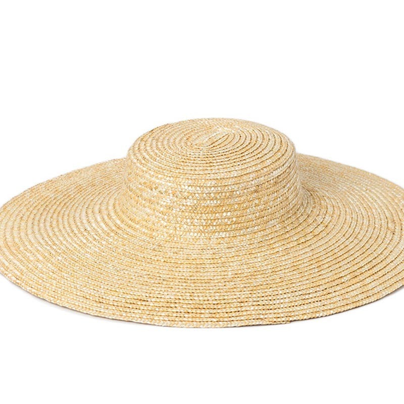 Beach Sunshade Large-Edge Flat Straw Hat