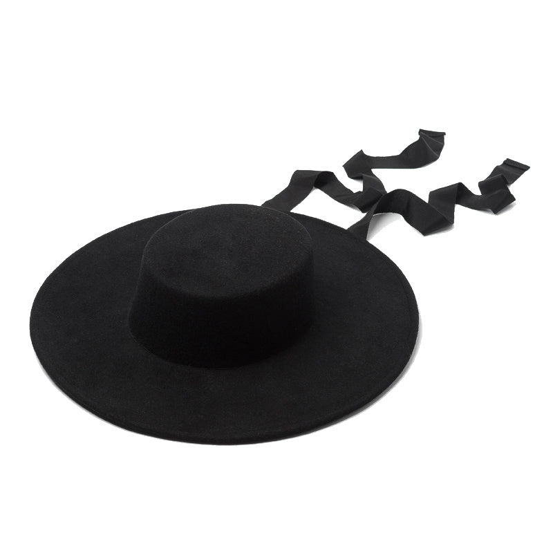 European American And British Elegant And Fashionable Woolen Hepburn Hat