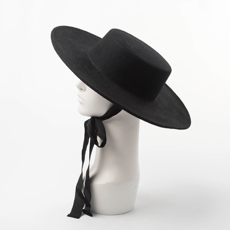 European American And British Elegant And Fashionable Woolen Hepburn Hat