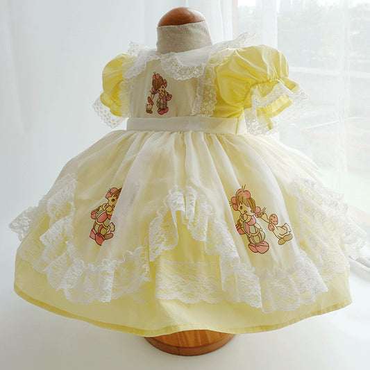 21 Years Summer New Children's Clothing Girls Dress Cartoon Lace Children Princess Dress Foreign Trade Supply