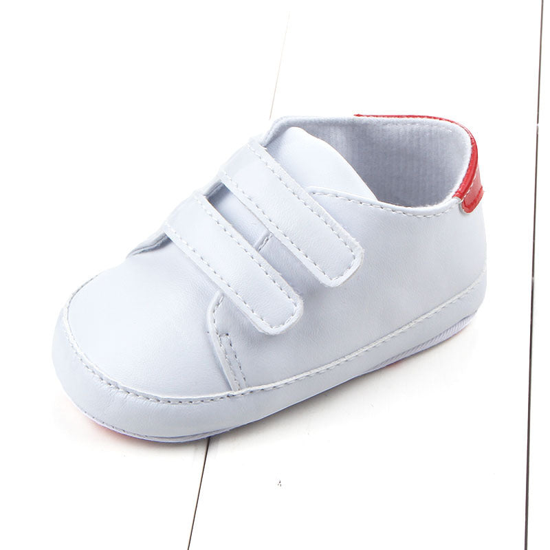 Spring And Autumn New Classic Sneakers Velcro Baby Shoes PU Leather Soft Sole Baby Toddler Shoes
