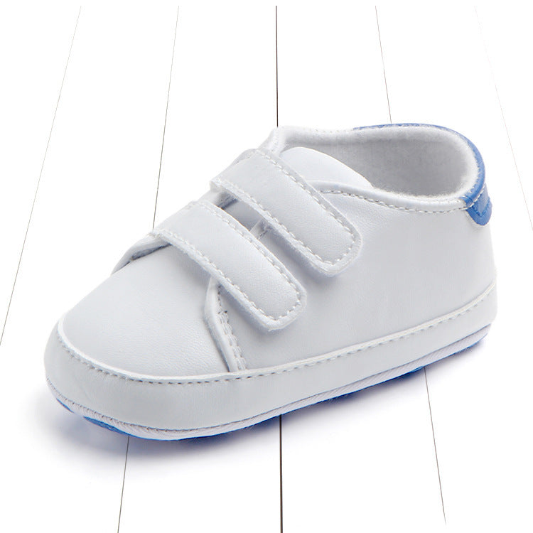 Spring And Autumn New Classic Sneakers Velcro Baby Shoes PU Leather Soft Sole Baby Toddler Shoes