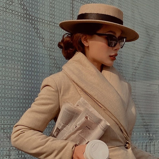 Autumn and Winter Temperament Vintage Woolen Hat