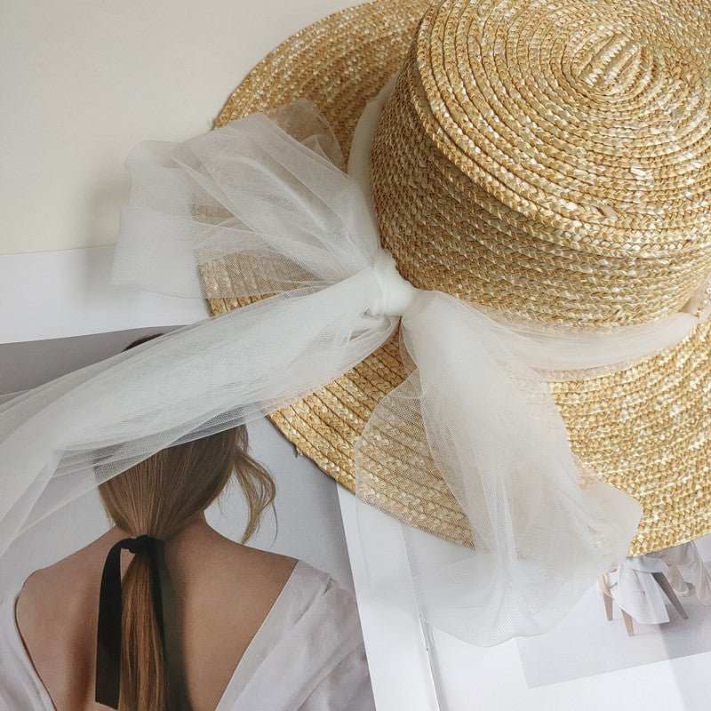 Bridal Decorative Hat Pearl Lace Mesh