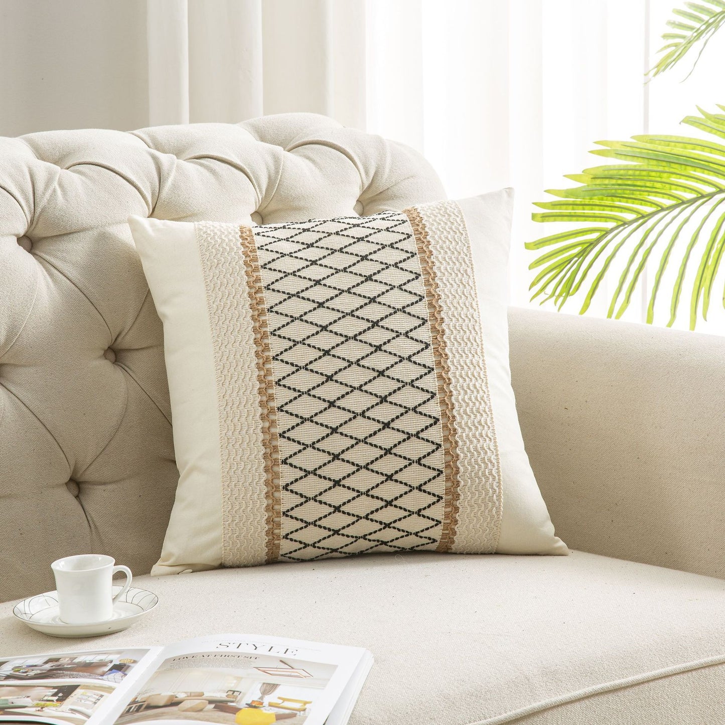 New Cotton And Linen Bohemian Pillow And Cushion Cover