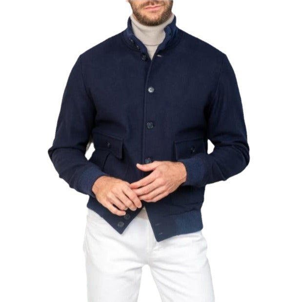 Men's Design Long Sleeve Stand Collar Top
