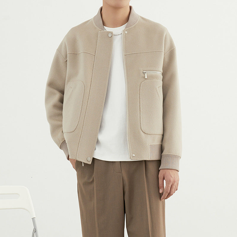 Woolen Coat Men's Short Baseball Uniform