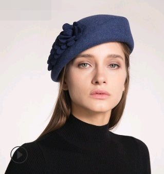 Autumn and winter season new painter hat high quality wool hat hat ladies Europe and America beret stewardess hat