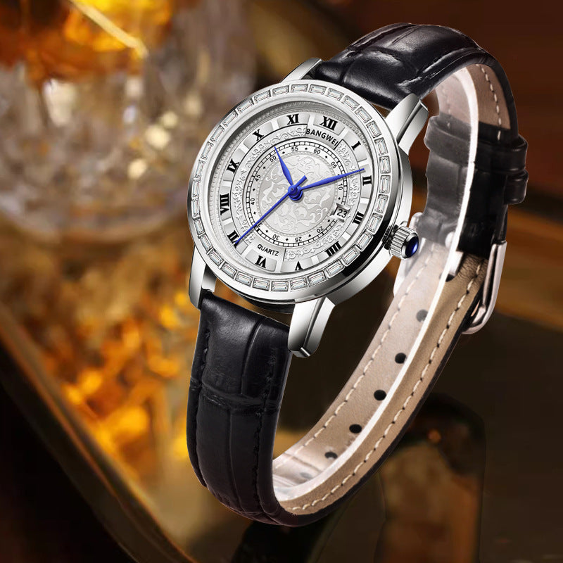 Women's Quartz Waterproof Calendar Multifunctional Fashion Sports Wrist Watch
