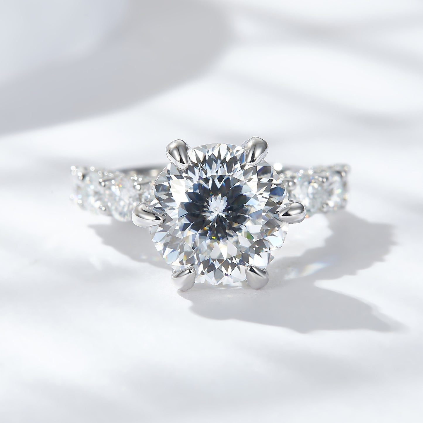 5 Karat Fireworks Cut Full Moissanite Luxury Ring