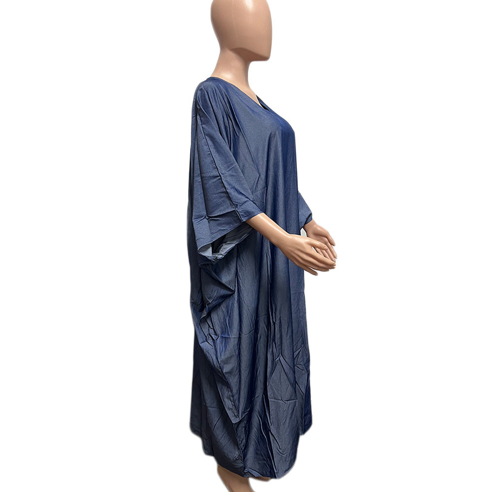 Faux Denim Casual Loose Dress