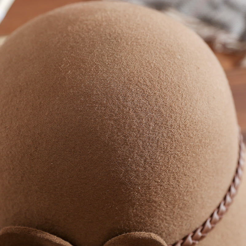 Women's Autumn And Winter Wild Wool Woolen Hat