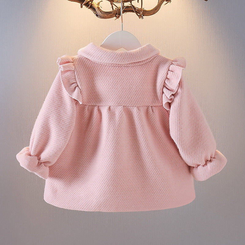 Baby cute plus velvet coat