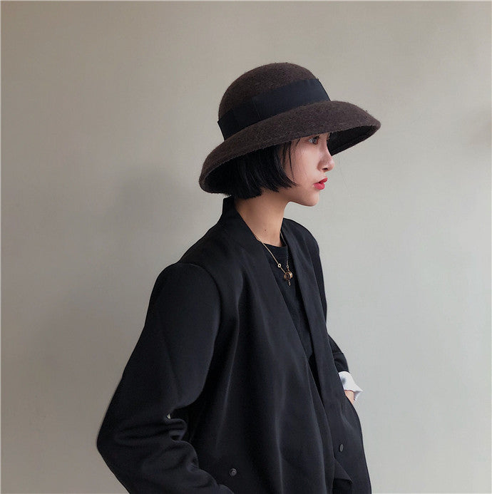 Woolen Bell Top Versatile Basin Hat Fisherman Hat