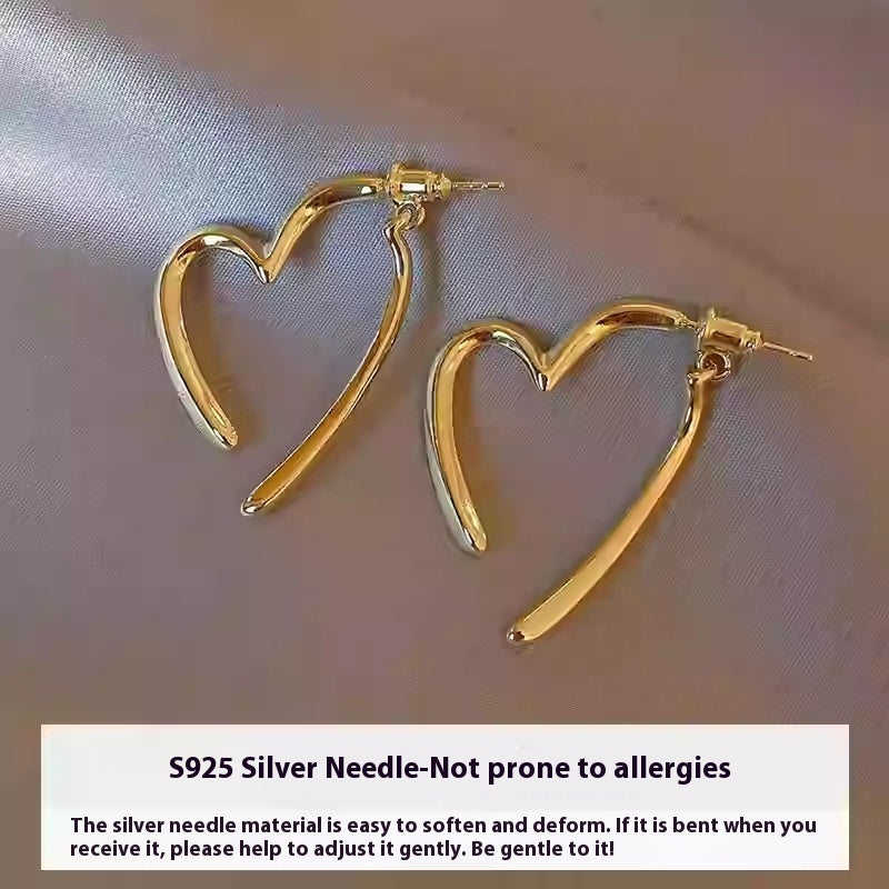 Simple Cold Style Love Heart Earrings