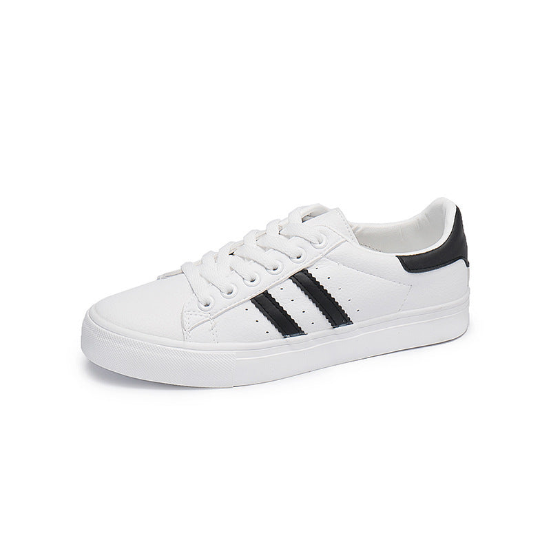 Korean Style Flat Casual Single Shoes Student Breathable Lace-up Basic Sneakers Women